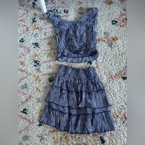 Rachel parcell striped skirt set large‎